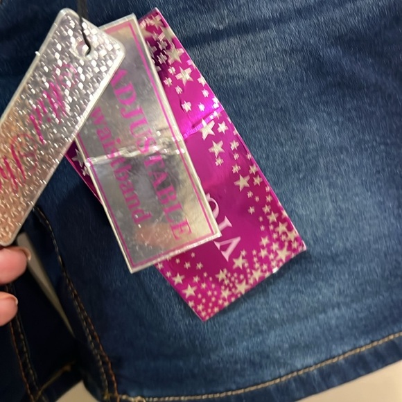 Vigoss Jean Shorts Girls Adjustable Waistband Stretchy Comfy Bermuda The Mid - Picture 3 of 12